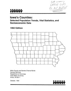 Iowa S Counties Selected Population Trends Vital Statistics And